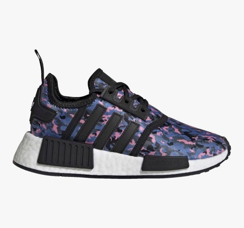 Adidas Kids/Youth 6 NMD R1J Boost Multi Color Camo Midsoles Running Shoes